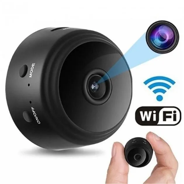 Міні Камера IP. Відеоспостереження Wi-Fi FullHD 1080 Action Camera A9. Бездротова, з датчиком руху, нічне знімання., зображення - 1