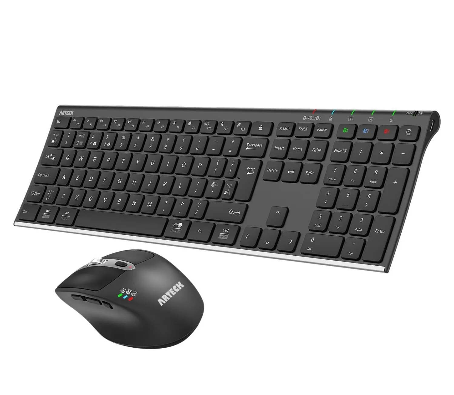 Бездротова Bluetooth клавіатура з мишкою ARTECK HB192MB167. Universal Bluetooth Keyboard і Mouse Combo., зображення - 1