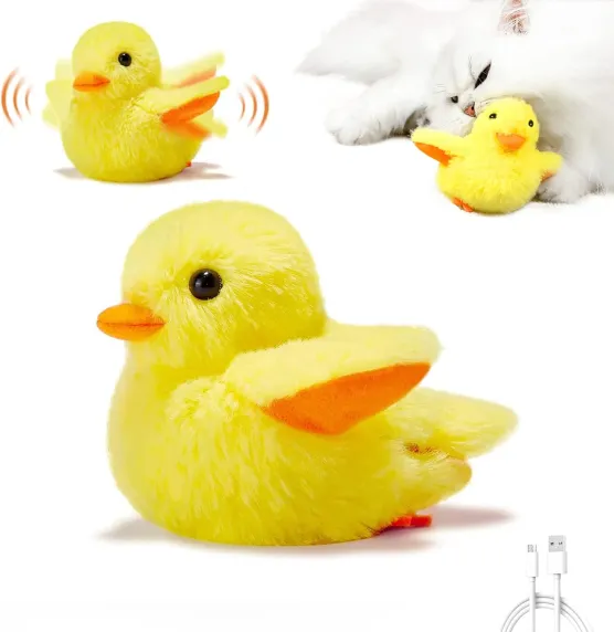 Котяча м'яка іграшка | Petgravity Flapping Wings Duck Cat Toys., зображення - 1