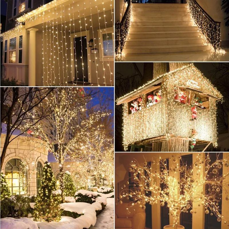 Світлодіодна гірлянда Shine Xmas Lights нитка 800 LED. Тепло-біла., зображення - 1