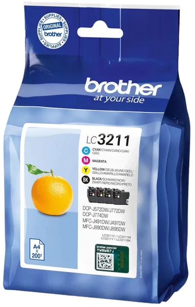 Набір картриджів Brother LC3211 Multipack Cyan/Magenta/Yellow/Black., зображення - 1